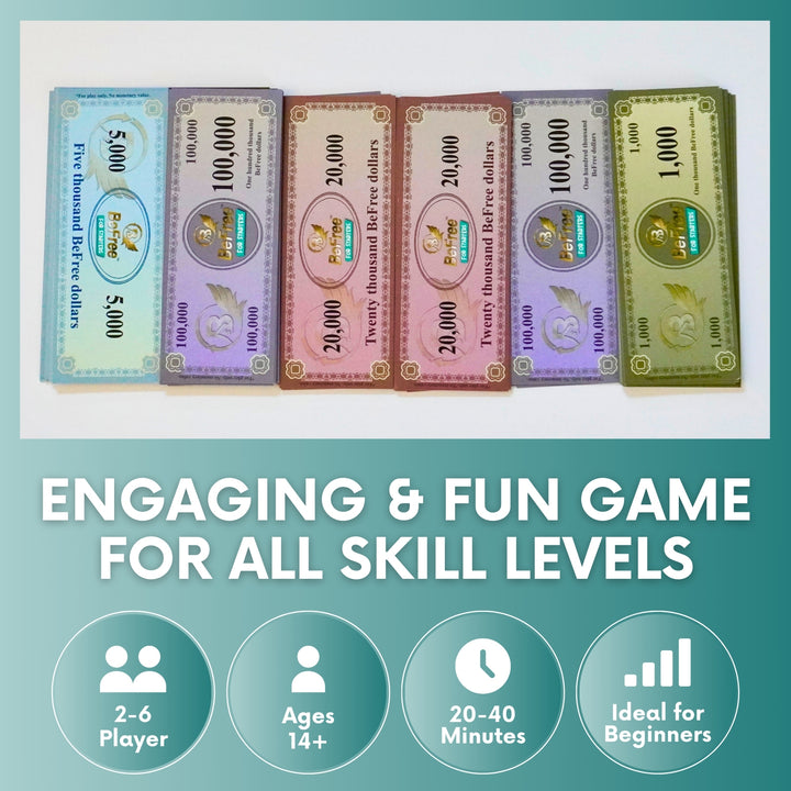 BeFree for Starters – Financial Literacy & Strategy Board Game for Family & Teens | Learn Money Management, Investing & Cash Flow