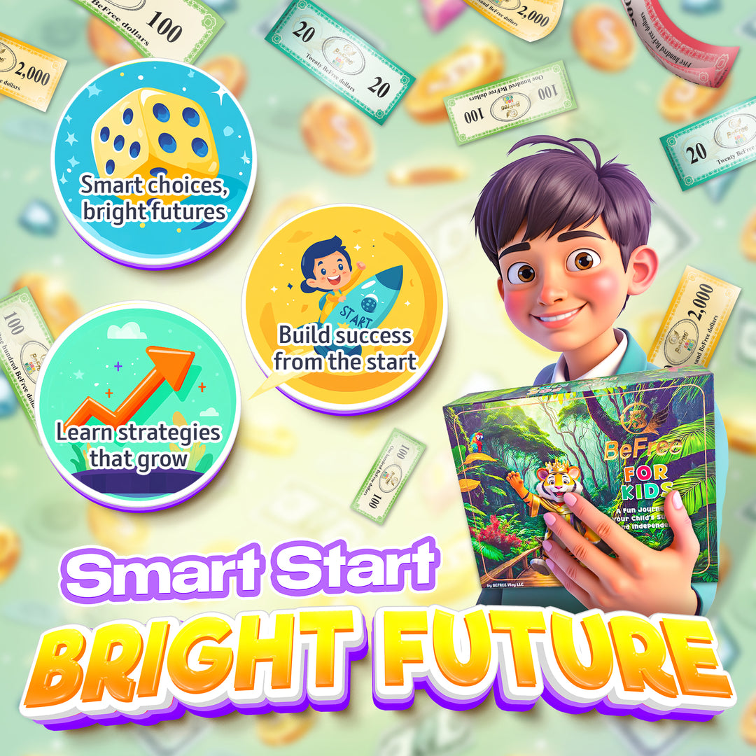BeFree for Kids – Fun & Educational Board Game | Teach Smart Money Skills, Saving & Investing for Ages 7+