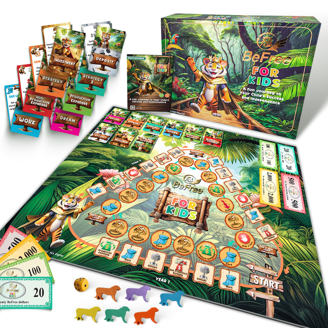 BeFree for Kids – Fun & Educational Board Game | Teach Smart Money Skills, Saving & Investing for Ages 7+
