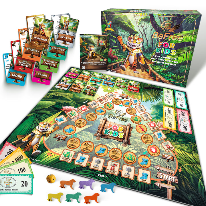 BeFree for Kids – Fun & Educational Board Game | Teach Smart Money Skills, Saving & Investing for Ages 7+
